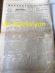 ANKARA TÜRKİYE İKTİSAT GAZETESİ  YEREL TAŞRA BASINI --12 OCAK 1953 YIL :1 Sayı :2--Müzakereler Bugün Başlıyor --Cumhur Reisimiz ile Baş  Vekilimizin  İstanbul  Ticaret Odamızı  Ziyareti ---Maliye vekili  Hasan Polatkan  Vergi Tahsilatını  Açıkladı - İzmir 'in 1952 Yılı İhracatı  17 Milyon Fazla --Ege Tütün Piyasası Kapandı --Gelir Vergisi Karma Komisyonu --Cumhur Reisimiz Bayar ve Başvekilimiz Menderes  Çatımız Altında  İstihsal ve Dış Ticaretimiz---Mısır Hükümeti  ve Pamuk Satışları --Birliğimizde Muamele Vergisi Kanun  Tasarısı -- Kore Harbinin Tesirleri  Zail Oldu --1953 İlk 3 Ayı İçin Dünya Bakır Tahsisleri ---