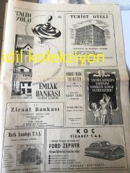 ANKARA TÜRKİYE İKTİSAT GAZETESİ  YEREL TAŞRA BASINI --12 OCAK 1953 YIL :1 Sayı :2--Müzakereler Bugün Başlıyor --Cumhur Reisimiz ile Baş  Vekilimizin  İstanbul  Ticaret Odamızı  Ziyareti ---Maliye vekili  Hasan Polatkan  Vergi Tahsilatını  Açıkladı - İzmir 'in 1952 Yılı İhracatı  17 Milyon Fazla --Ege Tütün Piyasası Kapandı --Gelir Vergisi Karma Komisyonu --Cumhur Reisimiz Bayar ve Başvekilimiz Menderes  Çatımız Altında  İstihsal ve Dış Ticaretimiz---Mısır Hükümeti  ve Pamuk Satışları --Birliğimizde Muamele Vergisi Kanun  Tasarısı -- Kore Harbinin Tesirleri  Zail Oldu --1953 İlk 3 Ayı İçin Dünya Bakır Tahsisleri ---