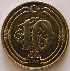 Türkiye Cumhuriyet  2009 Yılı 10 Kuruş Çil  5570
