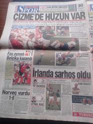 Hürriyet Gazetesi - 20 Haziran 1994 - İbrahim Tatlıses - Pavarotti - İzmirli Kıza Zenci Koca - Dünya Kupası ABD - Brezilya'nın Yıldızı Romario - Rusya'nın Yıldızı Onopko - Devlet Bakanı Aykon Doğan İle Otomobil Üreticileri Arasında Büyük Pazarlık - Özer Çiller Tutuksuz Bir Hapis Hayatı Yaşıyorum - Bülent Ecevit'in Mitingine Bomba - Refah Partisi - Hüsamettin Cindoruk - Murat Karayalçın'ın Büstü Söküldü