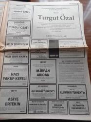 Hürriyet Gazetesi - 24 Nisan 1993 - Cem Uzan Çukurova Elektrik Savaşı'nı Anlatıyor - İstanbul 2000 Olimpiyat Adaylığı - Hakan Şükür İtalya'da Oynamak İstiyorum - Fenerbahçe'de Para İsyanı - Süleyman Demirel 226'yı Bulan Başkan Olur - Özal Ailesinde Yas Ve Sevinç Peş Peşe - Efe Özal'ın Oğlu Oldu - Semra Özal'dan Turgut Özal'ın Mezarına Gece Ziyareti - Süleyman Demirel'i İlk Kutlayan Kenan Evren - Erdal İnönü'yü Unuttular