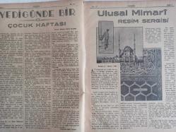 7 Gün Haftalık Aktüalite Sinema Tiyatro Müzik ve Magazin Dergisi - 24 Nisan 1935 - Kadınlar Kurumunun Toplantısı - Ford Dans Ediyor - Çocuk Haftası - Ulusal Mimari Resim Sergisi - İzmir Kız Sanat Enstitüsünde - 1950 Senesinde Dünya Bambaşka Bir Dünya Olacak - Altın Yapan Adam - Mısırda 7 Gün - Ercümend Ekrem Talu - Faruk Nafiz - Çocuk - Aile Köşesi - Mutlu Evliler Evlilikte Yaş Farkı - Malta Adasında - Esaret Hatıraları - Hüseyin Cahit Yalçın - Kördüğüm Hikayesi - Yağız Atlı! - Golçur Han - Kadircan Kaflı - Ciltlerimiz - Soy Adları - Aspirin İlaç Reklamı - Frigidaire Buzdolabı Reklamı fotoğraf ve haberi - Tam Takım Dergi