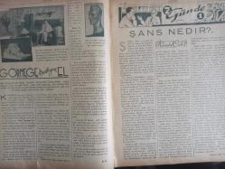 7 Gün Haftalık Aktüalite Sinema Tiyatro Müzik ve Magazin Dergisi - 19 Nisan 1938 - Hayat Pratikleşiyor - Sabiha Gökçen - Görmeye Başlıyan El - Şans Nedir? - Hüseyin Cahit - Meraklı Bilgiler - Muvaffakiyetin 10 Formülü - Mercandan Babıaliye - Hüseyin Cahit - Pul Köşesi - Jimnastik ve Spor Yapmalı Mı? - Fikir ve Sanat - Mikrop ve Çocuk Hikayesi - Sadri Ertem - İdare Amirlerimiz Afyonun Kıymetli Valisi: Durmuş Evrendilek - Koca Sinan ile Bir Saat - Tarih İçinde Bir Mülakat - Fatih İstanbul'da - Turhan Tan - Cimi Sarandos - EV Doktoru - Çalıkuşu - Reşat Nuri Gültekin - Radyolin Diş Macunu Reklamı - Osram Ampul Reklamı - RCA Radyo Reklamı fotoğraf ve haberi -