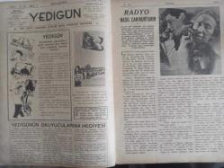 7 Gün Haftalık Aktüalite Sinema Tiyatro Müzik ve Magazin Dergisi - 26 Haziran 1935 - Radyo Nasıl Can Kurtarır - Kadın ve Deniz - Amerikan Kız Kolejinde - Suad Arık - Mumya Türklerin İcadıdır - Afrika Ormanlarında Bir Aşk Macerasının Kahramanı Olan Zürafe - Apollon 1935 - Altın Olta - On Yılın Hikayesi - Hüseyin Cahid Yalçın - Mezamir - Yaz Hikayesi - Selami İzzet Kayacan - Yaz Sağlık Öğütleri - Foya Romanı - Edhem İzzet Benice - İtalya Habeş - Malta Adasında Esaret Hatıraları - Ucuz Makinaların En Kibarı - Eskişehir'in Hasan Beyi - Güzel Süvari - Deniz Safası Sürünüz Johnson - Frigidaire Soğuk Hava Dolabı Reklamı fotoğraf ve haberi - Tam Takım Dergi