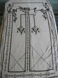 ETAMİN ÜZERİNE KANAVİÇE İŞLEMELİ  - SECCADE