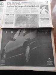 Hürriyet Gazetesi - 25 Mayıs 1994 - Galatasaray Beşiktaş Hızlı Fenerbahçe Uykuda - Rıza Çalımbay - Suat Kaya - Ergün Pembe - Cannes Film Festivali Sürprizle Sonuçlandı - İtalyan Oyuncu Virna Lisi İsabelle Adjani'yi Ezerek En İyi Kadın Oyuncu Ödülünü Aldı - SHP Lideri Murat Karayalçın İstikrar Ve IMF Benim Tabanım İçin Olumsuz Şey - Genç Müzisyen Uzay Heparı'dan Ümit Kesildi - Talabani Barzani Buluşması Türkiye'de - Tansu Çiller - Alman Cumhurbaşkanı Türkleri Koruyacağız