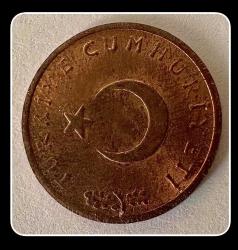 1973 - 1 KURUŞ ÇİL (TCM973) “BAKIR” En Az Basılan (S)