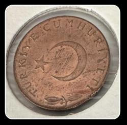 1973 - 5 KURUŞ ÇİL (TCM973) “BAKIR” En Az Basılan (S)