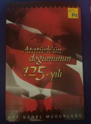 TC 2006 PTT Atatürk'ün Doğumunun 125 yılı 2 adet ilkğün Zarfı ve 10 adet pul özel 4 sayfa portföyünde