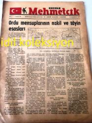 İSTANBUL YİĞİT MEHMETÇİK GAZETESİ YEREL TAŞRA BASINI ----19 Temmuz 1957 Yıl :1 Sayı :20--Ordu mensuplarının nakil ve tayin  esasları --Baş Güreşleri --Kendi  kendimizi müdafaa Metotları --Dağlar Şahini :Orhan Özkırım --Atatürk 'ten Fıkralar ---Ordu mensuplarının  nakil  ve tayin esasları ---Konyalı Veli Onbaşı ----Köroğlu Masalı :Naki  Tezel--