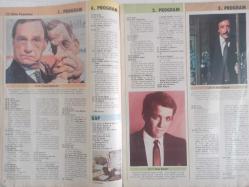 TV'de 7 Gün Gong Tv Program Dergisi - 21-28 Ekim - Remington Steele - Remington Steele - Pierce Brosnan - Vurguna İnmek Filmi - Sema Yunak - Mehmet Aslantuğ - Stevie Wonder - Stevie Wonder - Müjde Ar - Adalı Kız Filmi - Gece Geçidi - James Stewart - Gloria Stewart - Fleet Street - Britt Ekland - Victor Mature - Johnny Deep - Holly Robinson - Bill Nation - Yaban Gülü - Zekai Tunca - Pierce Brosnan - Rüstem Batum - Angela Lansbury - Charles Bronson - Elton John - John Wayne - Maureen O'Hara - Kanun Savaşçıları - Serdar Gökhan - Gülben Ergen - Gençlik Gençlik - Cliff Richard - Carole Grey - Mia Farrow - Julia'nın Ziyaretçisi filmi - Hüseyin Buyan - Yalçın Tura - Müjde Ar - İhsan Turnagöl - Ömer Kavur - Toplu Gösteriler Filmi - Paul Newman - Gölün Karşı Yakasındakiler - Valeire Harper - Gerald McRaney - Arif Sami Toker - Nazan Sıvacı - Mustafa Sağyaşar - Metin Karaçağlayan - İto Biomanyetik Sağlık Kemeri Reklamı fotoğraf ve haberi - Tam Takım Dergi