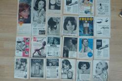 BAYAN KUAFÖR GÜZELLİK CİLT BAKIMI MAKYAJ MALZEMELERİ REKLAMLARI 1960-1965 YILLARI DERGİLERDEN ÇIKMA 75 ADET+ÜCRETSİZ KARGO