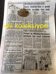 ANKARA SOSYAL -İŞ GAZETESİ YEREL TAŞRA BASINI ---25 Temmuz 1975 Sayı :79 --Faşizm İşçileri üzerine filli  saldırılara geçti --Yürütülen ekonomik  mücadele doğrudur  ve aynı çizgide devam  edecektir --Marifetli Sendika TEZ- BÜRO -İŞ --Türk -iş çıkarını savunduğu  egemen  sınıfla birlikte  çökecektir ---Antalya Antbirlik  kooperatiflerinde oynanan  oyun --Sıkıyönetim  Komutanlıklarının Uygulamalarından Başbakan Sorumludur -Ticaret Bakanlığının Kararıyla İş Garantisi Pervasızca Çiğnenmiştir --Faşizm İşçiler Üzerine --Bir yıldır grevlere izin verilmiyordur  Ankara da grevler  başladı --SSK Genel Müdürlüğü Savcılığa İhbar Edildi --TKİ  Afşin -Elbistan Gurubu İş Yerinde Sözleşme İmzalandı -