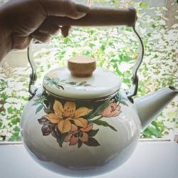 Vintage Emaye Demlik