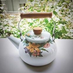 Vintage Emaye Demlik