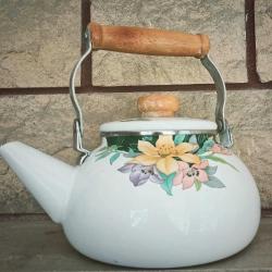 Vintage Emaye Demlik