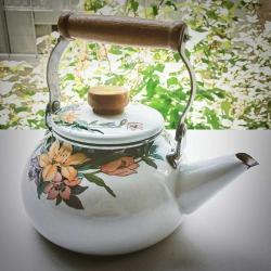 Vintage Emaye Demlik