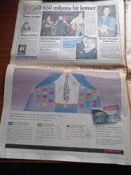 Sabah Gazetesi - 29 Ekim 1923 - Cumhuriyet Bayramını Bugün Diğer Yıllardan Daha Büyük Coşku İle Kutluyoruz - Cumhurbaşkanı Süleyman Demirel'in Bayram Mesajı - Güneydoğu'da Tırmanan Terör - Bölücü Teröristler Bir Öğretmen Çiftin Daha Hayatını Söndürdü - Murat Karayalçın İşi Zora Sokuyor - Deniz Baykal - Levent Yüksel - Sezen Aksu - Sertab Erener - Ferdi Tayfur -   Kadir İnanır - Müjde Ar