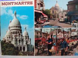 ŞEHİR KARTPOSTALI-FRANSA/PARİS MONTMARTRE SACRE COEUR BASİLİKASI ST.PIERRE KİLİSE VE TİYATRO BİNASI GÜNDÜZ GÖRÜNTÜSÜ,ARKASINA YAZILMAMIŞ,RENKLİ, 11 X 15 CM EBADINDA - 1950'LER, 1960'LAR, 1970'LER, 1980'LER
