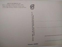 ŞEHİR KARTPOSTALI-FRANSA/PARİS MONTMARTRE SACRE COEUR BASİLİKASI ST.PIERRE KİLİSE VE TİYATRO BİNASI GÜNDÜZ GÖRÜNTÜSÜ,ARKASINA YAZILMAMIŞ,RENKLİ, 11 X 15 CM EBADINDA - 1950'LER, 1960'LAR, 1970'LER, 1980'LER