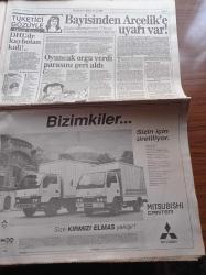 Sabah Gazetesi - 9 Haziran 1993 - Sergen Yalçın Beşiktaş'ta Kaldı - Emre Aşık Fenerbahçe'ye İmza Attı - Cemil Turan - Woody Allen Kaybetti - Ateşkes Sona Erdi - Abdullah Öcalan Savaşı Yoğunlaştırıp Sürdüreceğiz- Tansu Çiller Erkek Çıktı - Tansu Çiller Türkiye'nin İlk Kadın Başbakanı Olacak Mı - Murat Karayalçın