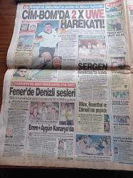 Sabah Gazetesi - 9 Haziran 1993 - Sergen Yalçın Beşiktaş'ta Kaldı - Emre Aşık Fenerbahçe'ye İmza Attı - Cemil Turan - Woody Allen Kaybetti - Ateşkes Sona Erdi - Abdullah Öcalan Savaşı Yoğunlaştırıp Sürdüreceğiz- Tansu Çiller Erkek Çıktı - Tansu Çiller Türkiye'nin İlk Kadın Başbakanı Olacak Mı - Murat Karayalçın