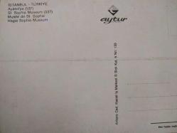 ŞEHİR KARTPOSTALI-TÜRKİYE/İSTANBUL AYASOFYA MÜZESİ VE DENİZİN GÜNDÜZ GÖRÜNTÜSÜ,ARKASINA YAZILMAMIŞ,RENKLİ, 11 X 15 CM EBADINDA - 1950'LER, 1960'LAR, 1970'LER, 1980'LER