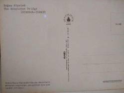 ŞEHİR KARTPOSTALI-TÜRKİYE/İSTANBUL BOĞAZ KÖPRÜSÜ GÜNDÜZ GÖRÜNTÜSÜ,ARKASINA YAZILMAMIŞ,RENKLİ, 11 X 15 CM EBADINDA - 1950'LER, 1960'LAR, 1970'LER, 1980'LER