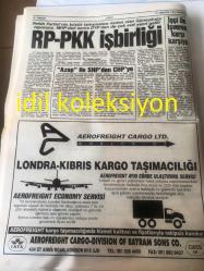 KIBRIS GAZETESİ YEREL TAŞRA BASINI ----27 Ağustos 1994 Yıl :1 Sayı :1809-Hükümet ortakları Kıbrıs Sorununda  anlaşamadı ve :Koalisyon  komada --UBP''den Eroğlu 'na tek rakip Enver Emin --Gazimağusa esnafı plansız -programsız  elektrik  kesintilerine karşı protesto gösterisi  düzenledi  Elektrik isyanı --Rumlar , KKTC ' de ki bir turistin  ölümüne neden  oldu  Yeni Rum Vahşeti  --Girne Belediyesi 'ne 60 çöp bidonu hediye edildi--Ticaret  Odası Kdv  'ye karşı  - RP -PKK İşbirliği --Rum , garantör Türkiye 'den rahatsız --Klerides , Denktaş 'ı  uzlaşmazlığa itiyor --Almanya Dış işleri bakanı  Klaus Kinkel  Hırvatistan 'da   Zagreb 'e gelen  bakanı meslektaşı  Graniç karşıladı --Nato Genel Sekreteri Manfred Wörner toprağa verildi --İki Mustafa Denizer ,Londra da Buluştu --Aşkınız için  check -up yapın -- Can Tufan :Türk Pop Müziğinde patlama değil ,enflasyon var --Avrupa 'nın yeni prensi Panucci --Baresi  'nin gönlü Japonya da -Ewing  Güney Afrika da --Fenerbahçe de müjdat  kadroda--
