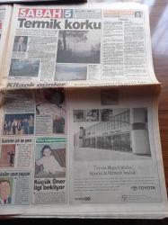 Sabah Gazetesi - 13 Kasım 1993 - Yedi Kocalı Mehmet Ali Erbil - Ajda Pekkan'ın Şarkısı Semra Özal'ı Ağlattı - Taklit Paketle Piyasa Çay Sürdüğü İçin Çay Kur Tarafından Mahkemeye Verilen Tuncer Ergüven Çay Kur'a Genel Müdür Yapıldı - Çalışma Bakanı Mehmet Moğultay