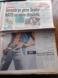 Sabah Gazetesi - 17 Nisan 1994 - Galatasaray Şampiyonluk İçin Gün Sayıyor - Arif Erdem - Beşiktaş Şifo Mehmet'e Emanet - Sırplar NATO Uçağı Düşürdü - Tansu Çiller  Turgut Özal Başarılı Devlet Adamıydı -  Süleyman Demirel Turgut Özal Önemli Hizmetler Yaptı