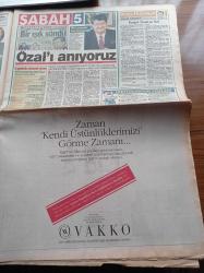 Sabah Gazetesi - 17 Nisan 1994 - Galatasaray Şampiyonluk İçin Gün Sayıyor - Arif Erdem - Beşiktaş Şifo Mehmet'e Emanet - Sırplar NATO Uçağı Düşürdü - Tansu Çiller  Turgut Özal Başarılı Devlet Adamıydı -  Süleyman Demirel Turgut Özal Önemli Hizmetler Yaptı