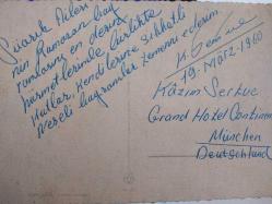 ŞEHİR KARTPOSTALI-ALMANYA/MÜNİH FRIEDENSENGEL ANITI VE ÖNÜNDEKİ HAVUZUN GÜNDÜZ GÖRÜNTÜSÜ,ARKASINA YAZILMIŞ,RENKLİ, 11 X 15 CM EBADINDA - 1950'LER, 1960'LAR, 1970'LER, 1980'LER