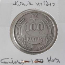1934 GÜMÜŞ 100 YÜZ KURUŞ KÜÇÜK YILDIZ ÇOK ÇOK TEMİZ ORİJİNAL ÇOK ÇOK NADİRDİR RRRR1A