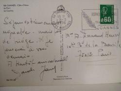 ŞEHİR KARTPOSTALI-FRANSA/CANNES LİMAN BALIKÇI TEKNELERİ VE KUMARHANE GÜNDÜZ GÖRÜNTÜSÜ,ARKASINA YAZILMIŞ,PULLU,RENKLİ, 11 X 15 CM EBADINDA - 1950'LER, 1960'LAR, 1970'LER, 1980'LER