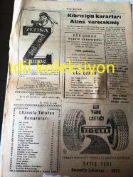 ARTVİN  HÜR ÇORUH GAZETESİ YEREL TAŞRA BASINI--- 1 Mart 1965 Yıl :12 Sayı :3987--İnönü Hükümeti Değişiminin Nedenleri :A.Halvaşi--Tasarruf  bonalarına geçen yıldaki gibi  yüzde 6 faiz ödenecek --Pakistan Birleşmiş Milletlerden Çekilecekmiş --Kıbrıs için kararları Atina verecekmiş --