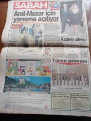 Sabah Gazetesi - 20  Nisan 1993 - Turgut Özal İçin Anıt Mezar Yarışması - Ergün Pembe Trabzonspor'da - Şeytan Rıdvan Dilmen - Nurettin Sözen - Sepp Piontek - Süleyman Demirel Cumhurbaşkanı Başbakan Aranıyor - Semra Özal'ın Hali Yürek Parçalıyor - Turgut Özal'ın Son Sesleri - Erdal İnönü Koalisyon Bozulmamalıdır - Devlet Bakanı Cavit Çağlar -  Amerika Eski Başkanı Bush Geliyor