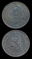Arjantin 1 Centavo 1895 Orjinal Madeni Para - ÇA