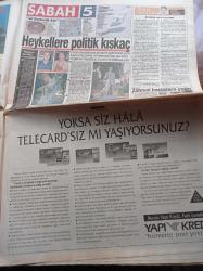Sabah Gazetesi - 4 Temmuz 1994 - Çetin Altan - Zülfü Livaneli - ABD 94 Dünya Kupası - Almanya'nın Final Hesabı - Aykut Kocaman Son Durak Fenerbahçe - Turgut Özal Sabancı Beni Çok Azarladı - Nevşehir'i Yine Refah Partisi Kazandı - Bedreddin Dalan Hüsamettin Cindoruk DYP'den Atılsın -  Kenan Evren'den Turgut Özal'a Partine MSP Ve MHP'yi Alma