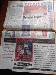 Sabah Gazetesi - 3 Haziran 1994 - Çetin Altan - Galatasaray Aldair'i Bitiriyor - Fenerbahçe Pingel'i Bekliyor - Efes Pilsen Uzattı - Alparslan Türkeş'in Anıları Yazı Dizisi - IMF'ye 8 Söz - Semra Özal Rahmetli Turgut Özal'ın Emekli Maaşı İle Geçiniyorum - Stern Dergisi Türkiye'yi Savaş Ülkesi Gösterdi - Tansu Çiller Hükümeti - Şanlıurfa DEP İl Başkanı Muhsin Melik Öldürüldü