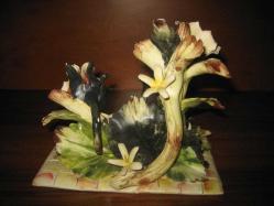 İTALYAN CAPODIMONTE  EL YAPIMI VINTAGE  1970'LER  GÜL BİBLOSU