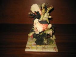 İTALYAN CAPODIMONTE  EL YAPIMI VINTAGE  1970'LER  GÜL BİBLOSU