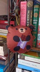 çikolata resimli asmalı peluş ayıcık