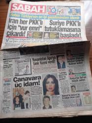 Sabah Gazetesi - 7 Aralık 1993 - Ergüder Yoldaş'ım Hayatı Tv'de - Orhan Gencebay - Süleyman Demirel Mostar'a Talibiz - İran Her PKK'lı İçin Vur Emri Çıkardı - Suriye PKK'lı Tutuklanmasına Başladı - DEP'ten Türk Bayraklı Kongre - Yunanistan Apo'ya Tank Füzesi Verdi - Dışişleri Bakanı Hikmet Çetin -  Mesut Yılmaz Laikliğin Güvencesi Tansu Çiller'se Yandık