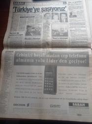 Sabah Gazetesi - 13 Mayıs 1994 - Çetin Altan - Bir Otomobil Efsanesi Citroen -  Yılmaz Zaferi Sevgi İyileştiriyor - Fenerbahçe 4 Koldan Saldırıyor - Gençlerbirliği Oyuncusu Kona - Şota Arvaladze - PKK Sinmiş - Burası Cizre - Hasan Cemal - Cengiz Çandar - Salih Memecan'ın Güneydoğu İzlenimleri