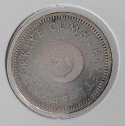 1947 GÜMÜŞ 50 KURUŞ ORİJİNAL ÇOK TEMİZ 2ŞŞ1VV ÇOK NADİRDİR