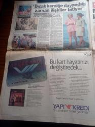 Sabah Gazetesi - 14 Temmuz 1988 - Beşiktaş Kalecisi Zalad Bana Şikeci Diyen Allahsızdır - Gönül Yazar'ın Bilinmeyen Yılları Yazı Dizisi - Fenerbahçe Eski Başkanı Tahsin Kaya Beni Sırtımdan Vurdular - Rum Büyükelçi Kenan Evren'den Kaçtı - Halit Narin Kendi İdam Fermanını Kendisi İmzaladı - Semra Özal Hacca Gidiyor