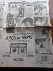 Sabah Gazetesi - 14 Temmuz 1988 - Beşiktaş Kalecisi Zalad Bana Şikeci Diyen Allahsızdır - Gönül Yazar'ın Bilinmeyen Yılları Yazı Dizisi - Fenerbahçe Eski Başkanı Tahsin Kaya Beni Sırtımdan Vurdular - Rum Büyükelçi Kenan Evren'den Kaçtı - Halit Narin Kendi İdam Fermanını Kendisi İmzaladı - Semra Özal Hacca Gidiyor
