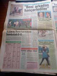 Sabah Gazetesi - 14 Temmuz 1988 - Beşiktaş Kalecisi Zalad Bana Şikeci Diyen Allahsızdır - Gönül Yazar'ın Bilinmeyen Yılları Yazı Dizisi - Fenerbahçe Eski Başkanı Tahsin Kaya Beni Sırtımdan Vurdular - Rum Büyükelçi Kenan Evren'den Kaçtı - Halit Narin Kendi İdam Fermanını Kendisi İmzaladı - Semra Özal Hacca Gidiyor