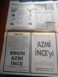 Sabah Gazetesi - 22 Temmuz 1988 -  Beşiktaşlı Sinan Engin Papatya Gibi Açılıyor - Prekazi - Tanju Çolak -   Başbakan Turgut Özal İmamlık Yaptı - Din Dersi Artık İlkokulda Birinci Sınıfta Başlayacak - İstanbul'un Ünlü Cerrahlarından Edip Kürklü Güpegündüz Vuruldu - Perihan Abla Dizisi - Soyguncular Dev Sol'cu - TRT'ye 3 Bin Tane Dizi Teklifi Yapıldı